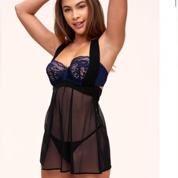 Adore Me Women's Ove Babydoll Lingerie - Picture 1 of 7